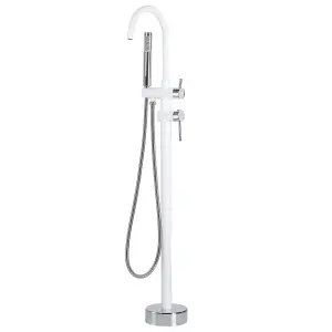 Freestanding Bathtub Faucet TUGELA White-Silver