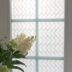 D-C-Fix White Herringbone Window film, (L)1.5m (W)0.45m