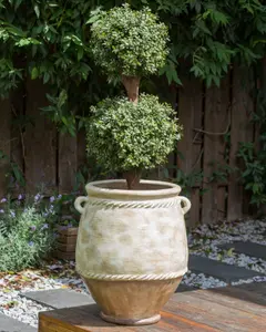 Terracotta Plant Pot 37 cm Beige CAREX