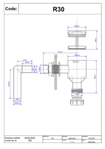 McAlpine R30 0.75" Complete Screened Tank Overflow Connector