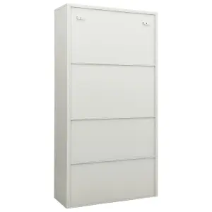 Berkfield Office Cabinet Light Grey 90x40x180 cm Steel