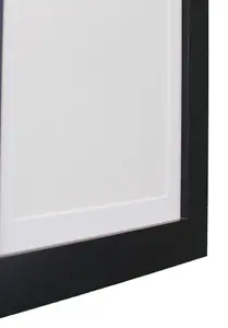 Metro Black Frame with White Mount 50 x 70CM Image Size 24 x 16 Inch