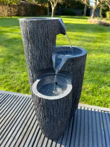 3 Vase Bowl Water Feature - Solar Powered 26x27x47.5cm