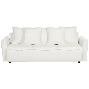 Beliani Modern Sofa Bed KRAMA White Boucle