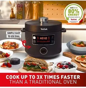 Tefal Turbo Cuisine CY754840 10-In-1 Multi Electric Pressure Cooker, 5L, Black