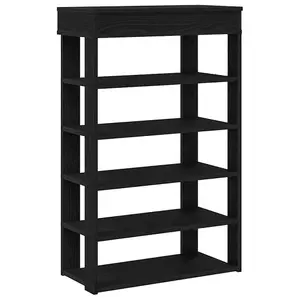 Berkfield Shoe Rack Black 60x30x98 cm Engineered Wood