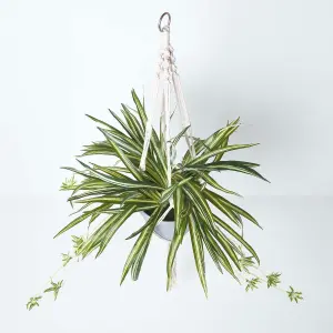 Homescapes Artificial Hanging Basket Spider Plant, 95 cm