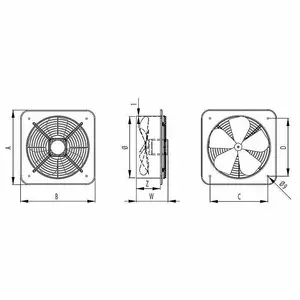 Stainless Steel Industrial Extractor Fan 210mm / 470m3/h