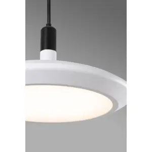 Luminosa Planet LED Dome Ceiling Pendant Light White