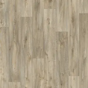 White Modern Wood Effect Anti-Slip Vinyl Flooring for Home, Shops, Offices, 2.6mm Thick Vinyl Sheet-6m(19'8") X 4m(13'1")-24m²