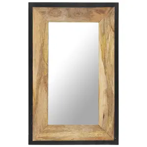 Berkfield Mirror 80x50 cm Solid Mango Wood