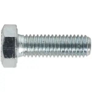 50 Pack M8 x 25mm Zinc Setscrews - Grade 8.8 Fully Threaded DIN 933