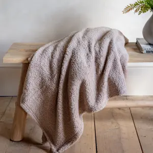 Gallery™ Taupe Teddy Fleece Throw