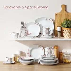 60 Piece Stoneware Dinnerware Set - Service for 12