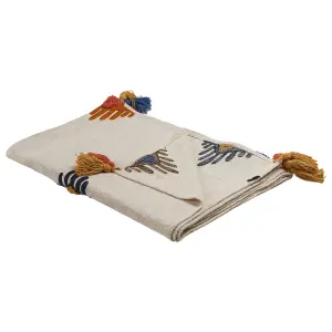 Blanket MUNGER Cotton 130 x 180 cm Beige