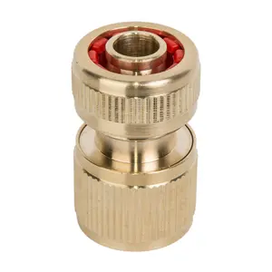 Tap Adaptor Connector Brass  Garden Water Fit Hose Pipe Tap Female Male 1/2" Quick Connector