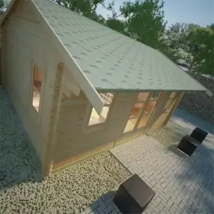 14ft x 10ft (4.26m x 3.04m) Neville 44mm Wooden Log Cabin (19mm Tongue and Groove Floor and Roof) (14 x 10) (14x10)