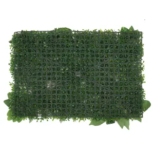 Artificial Green Grass Panel Backdrop, 60cm x 40cm, Tropical Leaf