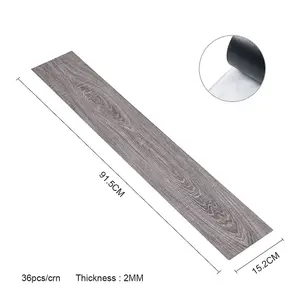 Set of 36 Realistic Wood Grain Effect PVC Self Adhesive Laminate Vinyl Flooring Tile Covering 5m²