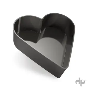 Heart Shape Pot Container Box Plant Pot Case Multipurpose Valentine's 24x25cm Black