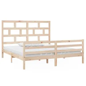 Berkfield Bed Frame Solid Wood 180x200 cm 6FT Super King