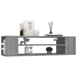 Berkfield Hanging TV Cabinet Grey Sonoma 100x30x26.5 cm Engineered Wood