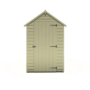 Shire Overlap 6x4  Single Door Windowless Value Shed Pressure Treated