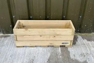 Simply Wood Signature Tanalised Wooden Trough Garden Planter - Compact