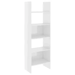 Berkfield Book Cabinet High Gloss White 60x35x180 cm Engineered Wood