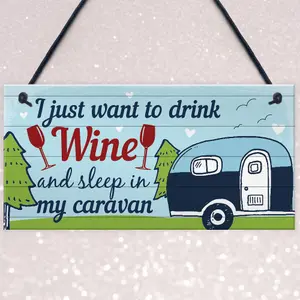 Red Ocean Funny Novelty Caravan Plaque Home Decor Gifts Garden Hanging Sign Campervan Accessories Gifts