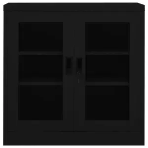 Berkfield Office Cabinet Black 90x40x90 cm Steel