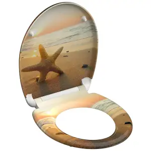 SCHÜTTE Duroplast Toilet Seat with Soft-Close SEA STAR Printed