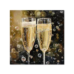 Splashart Bubbly Champagne Flues Kitchen Splashback