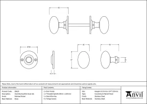 From The Anvil Polished Nickel Oval Mortice/Rim Knob Set