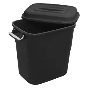 Sealey Durable Refuse Storage Bin Suitable For Outdoor Use 75 Litres Black BM75