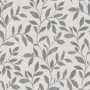 Galerie Utopia Grey Loose Leaf Wallpaper Roll