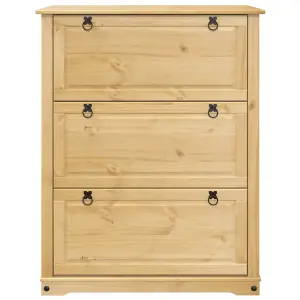 Shoe Cabinet Corona 99x32x124.5 cm Solid Wood Pine