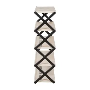 White 5-Tier Foldable Shoe Rack for Home and Dorm