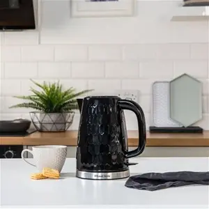 Russell Hobbs Honeycomb Kettle Black, Plastic