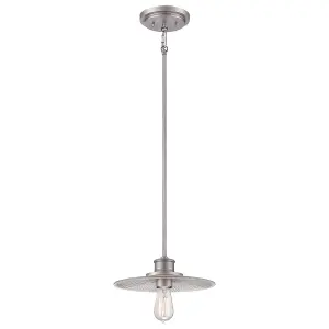 Elstead Admiral 1 Light Dome Ceiling Mini Pendant Antique Nickel, E27