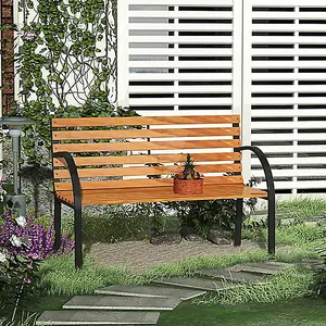 3-Seater Garden Bench (Wood/Steel) with cover