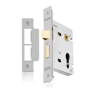 XFORT Satin Chrome Euro Profile Sashlock 75mm