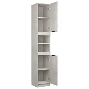 Berkfield Bathroom Cabinet Concrete Grey 32x34x188.5 cm Engineered Wood