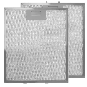 SPARES2GO Vent Extractor Aluminium Mesh Filter compatible with Candy Oven Cooker Hood (Pack of 2)