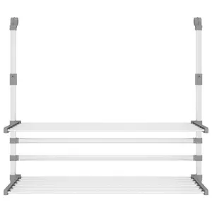 Aluminium Foldable Wall-Mounted Drying Rack 95" H x 89" W x 25" D