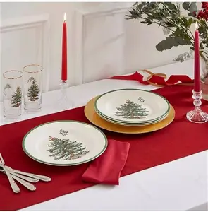 Spode Christmas Tree Stoneware Dinner Plate, 27Cm, White/Green