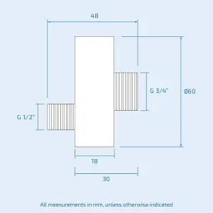 Nes Home Concealing Square Universal Shower S-Union Fittings for Bar Mixer Valve