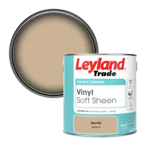 Leyland Trade Vinyl Soft Sheen Walls & Ceilings Emulsion Paint Sea Hut (PPG14-18) - 2.5L