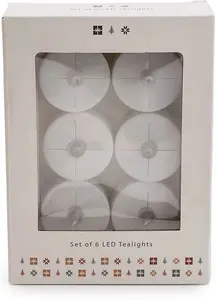 Candlelight Led Tealights Led Tea Light, Set Of 6