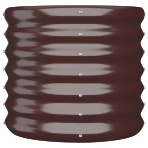 Berkfield Garden Planter Powder-coated Steel 40x40x36 cm Brown